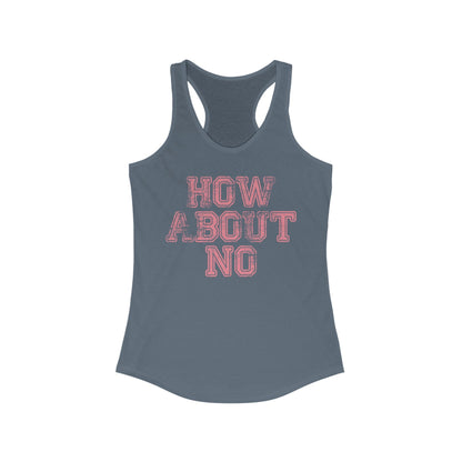 How About No Racerback Tank - Chic On The Edge - Solid Indigo - Tank Top