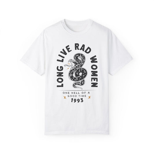 Long Live Rad Women Unisex Garment - Dyed T - shirt - Chic On The Edge - S - T - Shirt