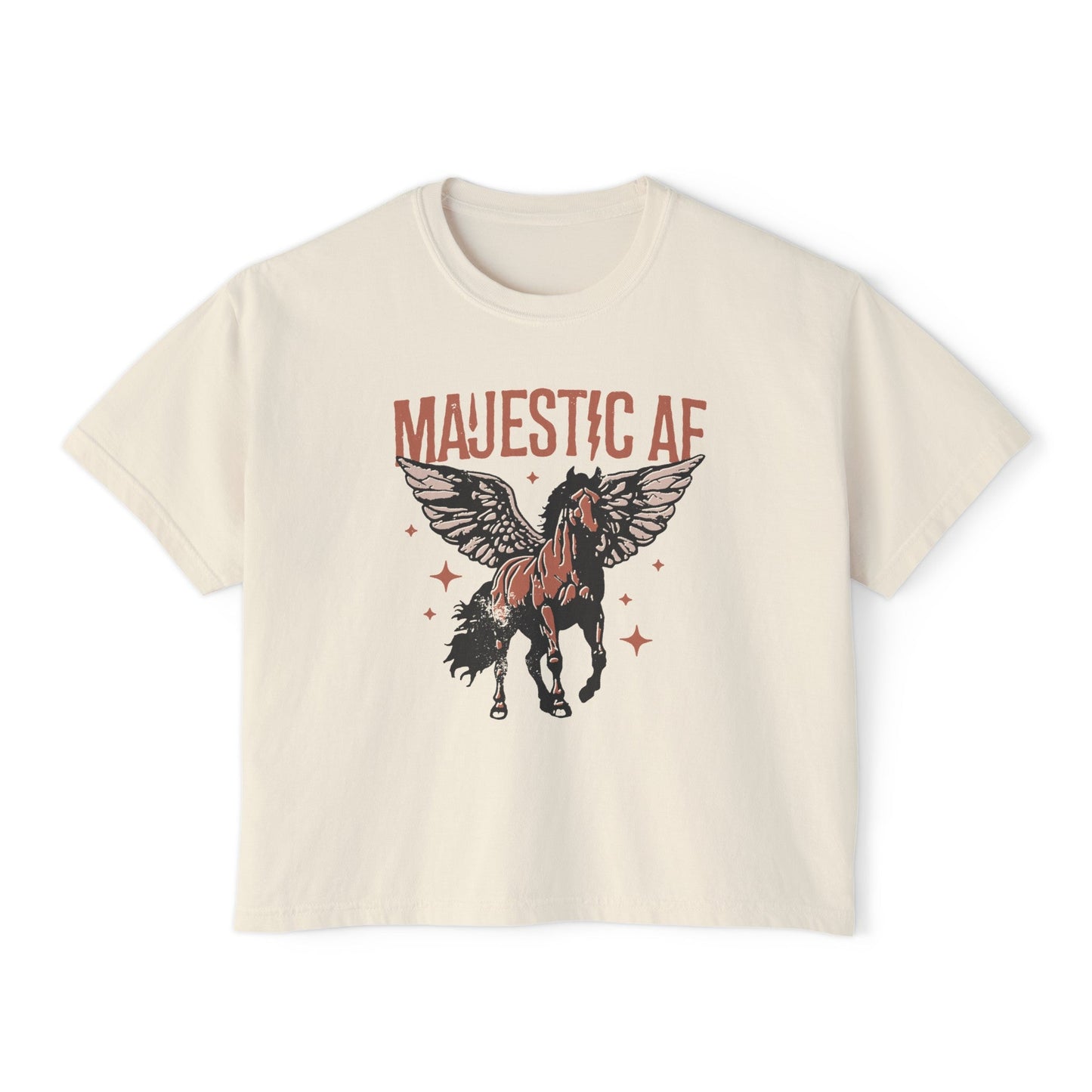 Majestic AF Cropped Boxy Tee - Chic On The Edge - S - T - Shirt