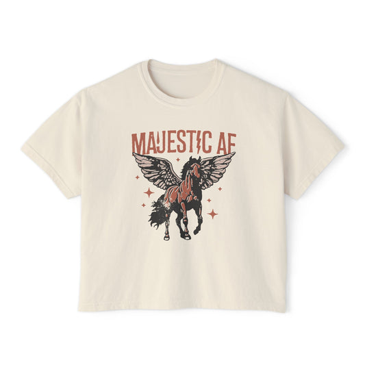 Majestic AF Cropped Boxy Tee - Chic On The Edge - S - T - Shirt