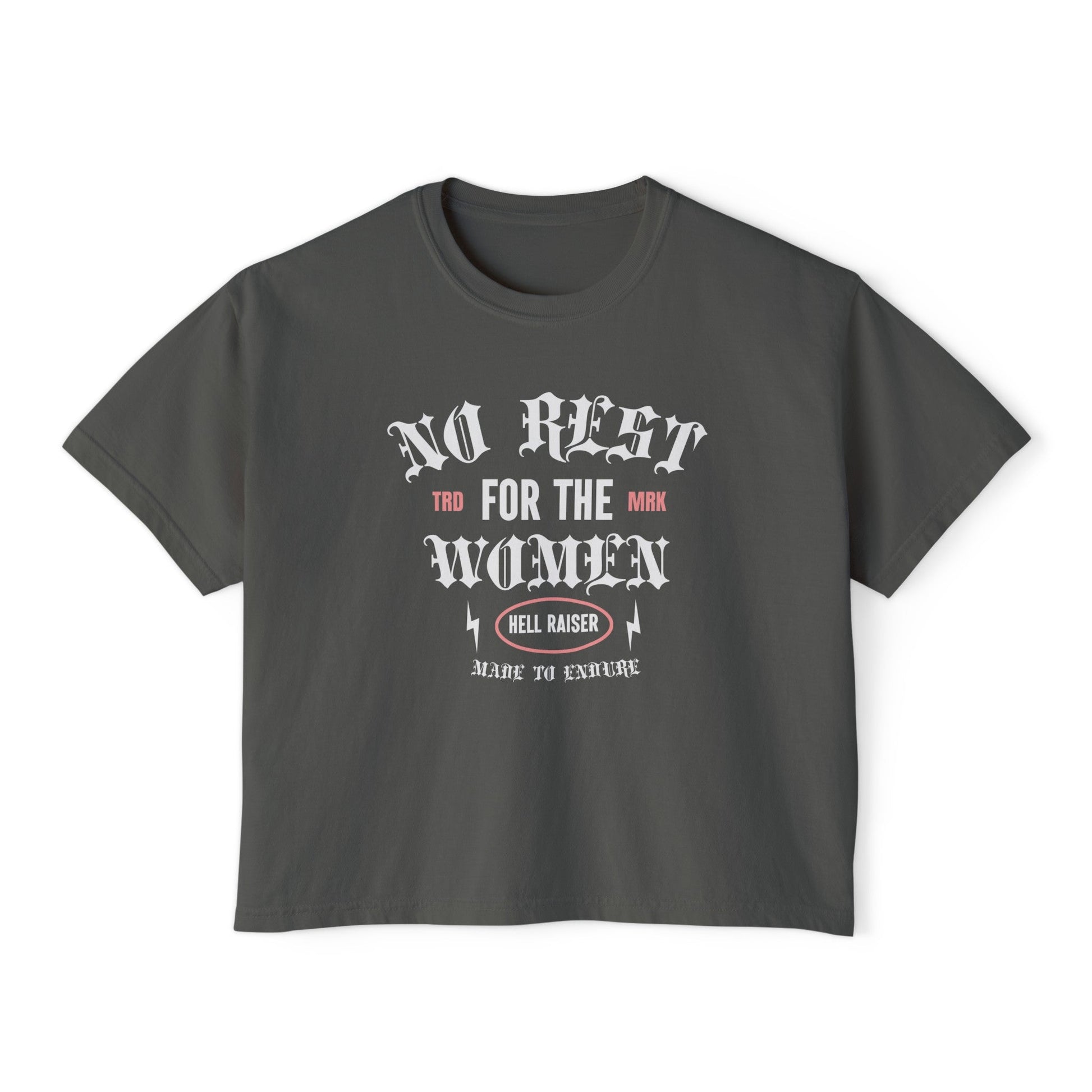 No Rest For Women Cropped Boxy Tee - Chic On The Edge - S - T - Shirt