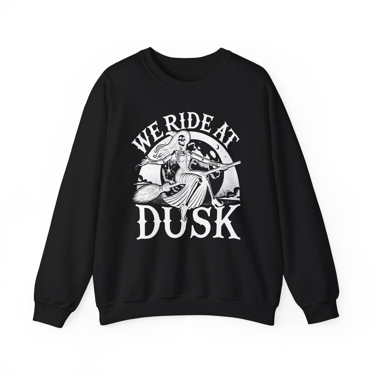 We Ride At Dusk Crewneck Sweatshirt - Chic On The Edge - Black - Sweatshirt