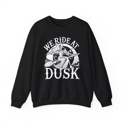 We Ride At Dusk Crewneck Sweatshirt - Chic On The Edge - Black - Sweatshirt