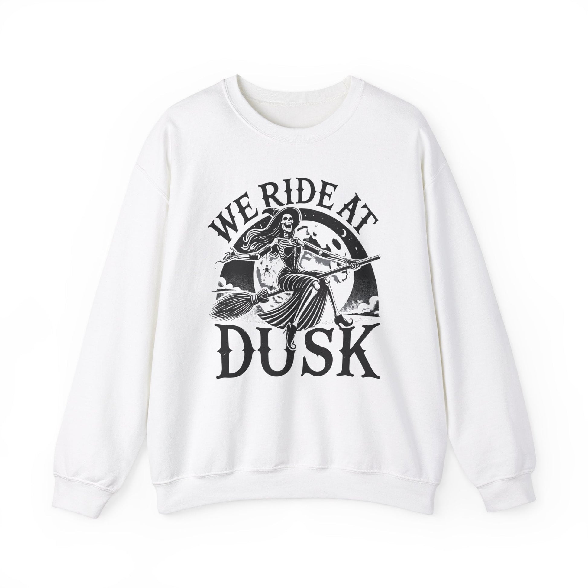 We Ride At Dusk Crewneck Sweatshirt - Chic On The Edge - White - Sweatshirt