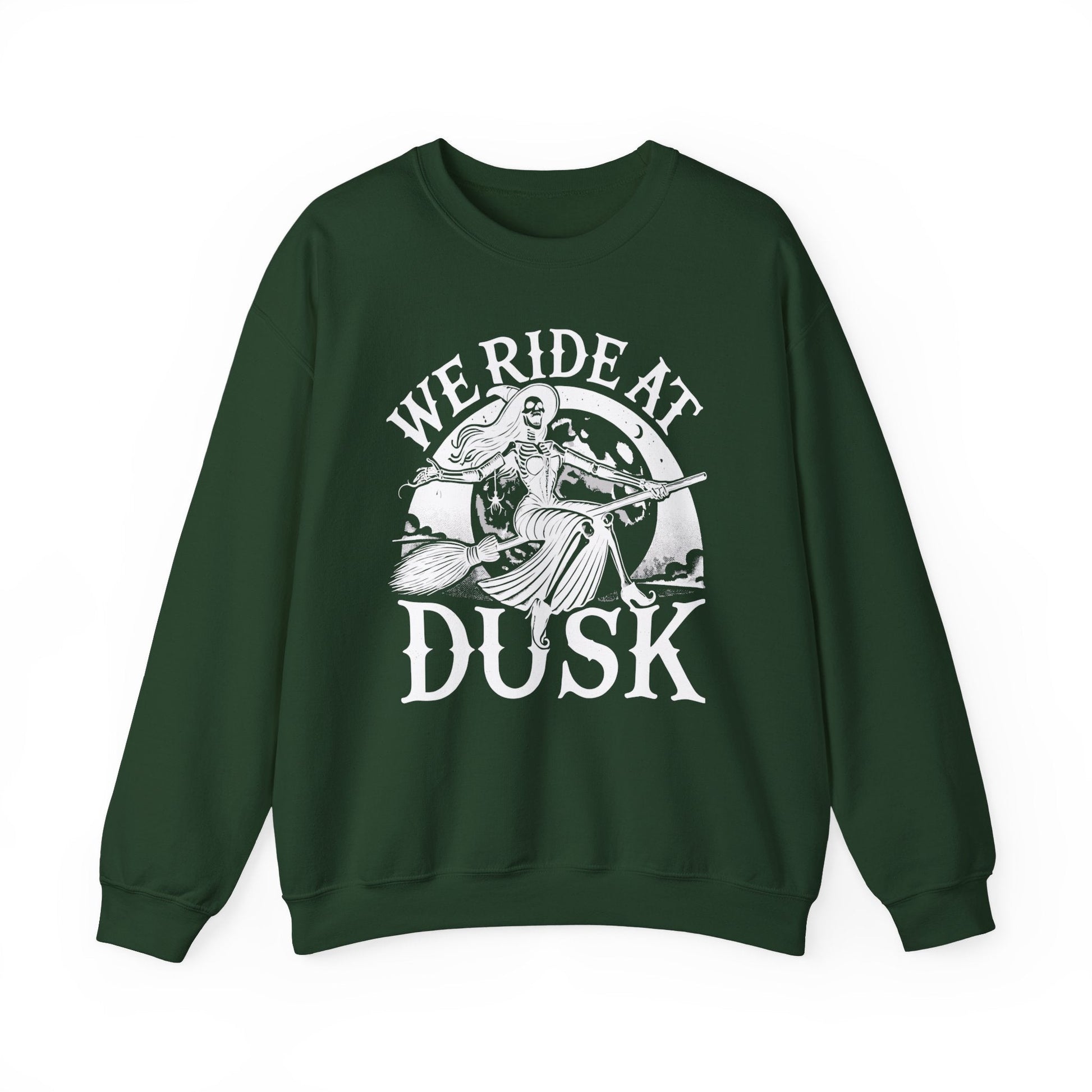 We Ride At Dusk Crewneck Sweatshirt - Chic On The Edge - Forest Green - Sweatshirt