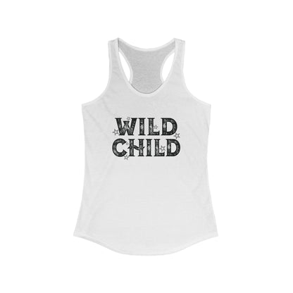 Wild Child Racerback Tank - Chic On The Edge - Solid White - Tank Top